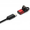 DrPhone UCE7 Lightning Vrouwelijk 90 graden Garmin adapter- Kabelconverter – Omvormer - Rood/Zwart