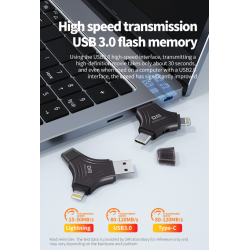 DrPhone AP6 512GB Flashdrive - USB Stick - USB Opslag - Externe Geheugen - Lightning – USB-C – USB. 3.0