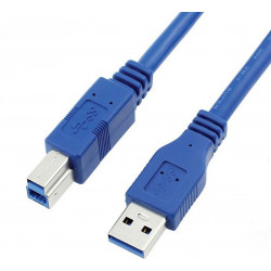 DrPhone PK3 USB 3.0 AM/BM - USB 3.0 A Male naar USB 3.0 B Male kabel – Geschikt voor o.a printers, scanners etc - 1 Meter