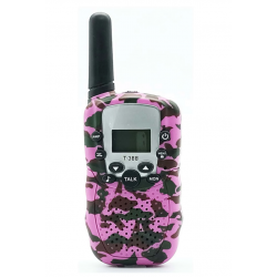 DrPhone WT388 - 22 kanaals Walkie Talkies - Voor Kinderen – 6 Kilometer - Camouflage Roze
