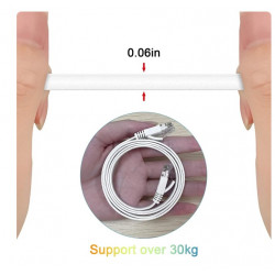 DrPhone UltraLink Platte CAT6 UTP Ethernet kabel - RJ45 Netwerk kabel - tot 1Gbps (1000 Mbps) - 10M - Zwart