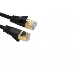 DrPhone UltraLink Platte CAT6 UTP Ethernet kabel - RJ45 Netwerk kabel - tot 1Gbps (1000 Mbps) - 10M - Zwart