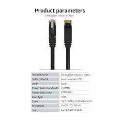 DrPhone SwiftStream - 5 Meter - Gigabit Ethernet Kabel - UTP / Netwerk kabel - RJ45 - 24 AGW - Cat6 - 5 Jaar Garantie - Zwart