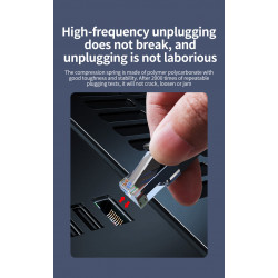 DrPhone SwiftStream - 5 Meter - Gigabit Ethernet Kabel - UTP / Netwerk kabel - RJ45 - 24 AGW - Cat6 - 5 Jaar Garantie - Zwart