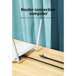 DrPhone SwiftStream - 5 Meter - Gigabit Ethernet Kabel - UTP / Netwerk kabel - RJ45 - 24 AGW - Cat6 - 5 Jaar Garantie - Zwart