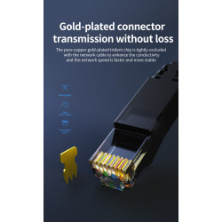 DrPhone SwiftStream - 5 Meter - Gigabit Ethernet Kabel - UTP / Netwerk kabel - RJ45 - 24 AGW - Cat6 - 5 Jaar Garantie - Zwart