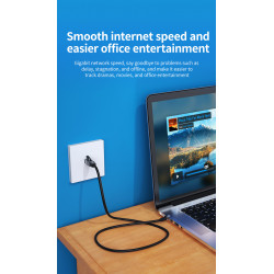 DrPhone SwiftStream - 5 Meter - Gigabit Ethernet Kabel - UTP / Netwerk kabel - RJ45 - 24 AGW - Cat6 - 5 Jaar Garantie - Zwart