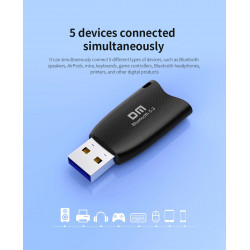 LUXWALLET BluetoothBoost - Bluetooth 5.3 - CSR Chip - USB 2.0 - 15-20m Afstand - 3Mbps - Zwart