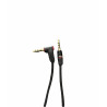 DrPhone 3.5mm Jack Aux - Audio kabel - 90 graden haakse stekker - 3.5mm jack naar 3.5mm jack - Zwart