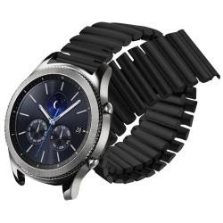 DrPhone SteelLink - 20mm - Elastische Metalen Band - Comfortabel - Universeel - Horlogeband - Zwart