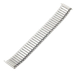 DrPhone SteelLink - 20mm - Elastische Metalen Band - Comfortabel - Universeel - Horlogeband - Zilver