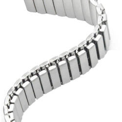 DrPhone SteelLink - 20mm - Elastische Metalen Band - Comfortabel - Universeel - Horlogeband - Zilver