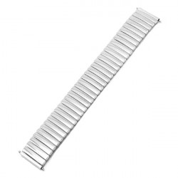 DrPhone SteelLink - 20mm - Elastische Metalen Band - Comfortabel - Universeel - Horlogeband - Zilver