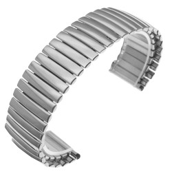 DrPhone SteelLink - 20mm - Elastische Metalen Band - Comfortabel - Universeel - Horlogeband - Zilver