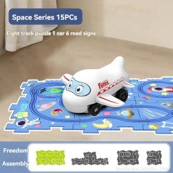 DrPhone TrackTastic Puzzle Wheels - De Ultieme Avontuurlijke Puzzelset - Kids Speelgoed - 25Delig - Universum