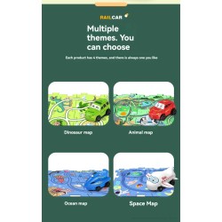 DrPhone TrackTastic Puzzle Wheels - De Ultieme Avontuurlijke Puzzelset - Kids Speelgoed - 4x 15 Delig - Alle Thema's