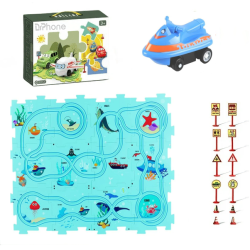 DrPhone TrackTastic Puzzle Wheels - De Ultieme Avontuurlijke Puzzelset - Kids Speelgoed - 4x 15 Delig - Alle Thema's