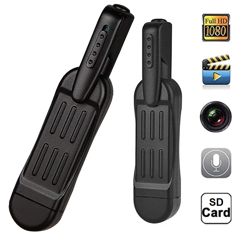 DrPhone CovertInk - Geheime Mini Camera voor Borstzak - Draagbare Pen Camera – 720P - Mini Pen Videorecorder - Zwart