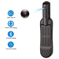 DrPhone CovertInk - Geheime Mini Camera voor Borstzak - Draagbare Pen Camera – 720P - Mini Pen Videorecorder - Zwart