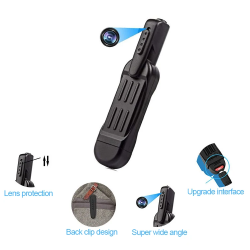 DrPhone CovertInk - Geheime Mini Camera voor Borstzak - Draagbare Pen Camera – 720P - Mini Pen Videorecorder - Zwart
