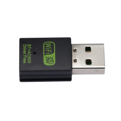 DrPhone NexusWave - Dual Band 2.4 & 5Ghz + Bluetooth 4.2 Adapter – Bluetooth Dongle - 600Mbps - Plug & Play - USB 2.0 - Zwart