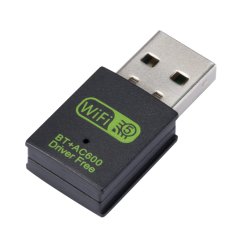 DrPhone NexusWave - Dual Band 2.4 & 5Ghz + Bluetooth 4.2 Adapter – Bluetooth Dongle - 600Mbps - Plug & Play - USB 2.0 - Zwart