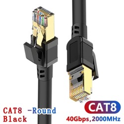 DrPhone CAT8 Patch Kabel - Ethernetkabel - 40Gbps 2000Mhz - High Speed Rj45 Internet Netwerkkabel – Zwart – 25M