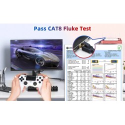 DrPhone CAT8 Patch Kabel - Ethernetkabel - 40Gbps 2000Mhz - High Speed Rj45 Internet Netwerkkabel – Zwart – 25M