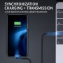 DrPhone UNL4 USB-C naar Lightning 9V/3A Snelle Oplaadkabel – PD 20W – Nylon gevlochten – 90 Graden - Data Sync - 1M – Wit
