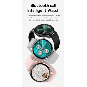 DrPhone DTX Ultra2 – 1.43 Inch AMOLED Smartwatch – Mobiele App – Always On  – Zuurstof/Hartslag/Bloeddruk meter - Zwart