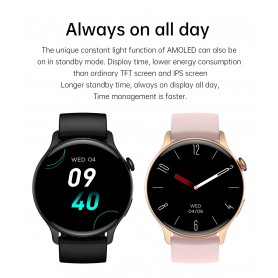 DrPhone DTX Ultra2 – 1.43 Inch AMOLED Smartwatch – Mobiele App – Always On  – Zuurstof/Hartslag/Bloeddruk meter - Zwart
