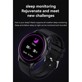DrPhone DTX Ultra2 – 1.43 Inch AMOLED Smartwatch – Mobiele App – Always On  – Zuurstof/Hartslag/Bloeddruk meter - Zwart