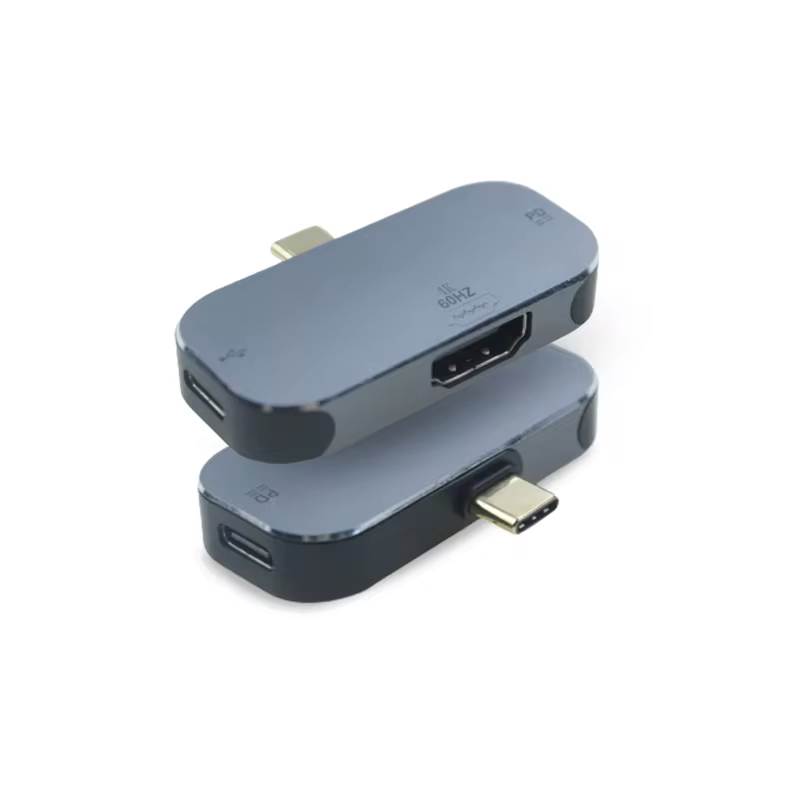 DrPhone TriLink - Type-C Drie-In-Eén Docking Station Converter – 4K Beeldkwaliteit – Type-C Oplaadpoort – Datatransmissie