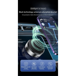 DrPhone SteadyMag - Elektrische Autotelefoonhouder – 65 Kpa Zuigkracht – Geschikt voor Smartphone / Tablet -Zwart