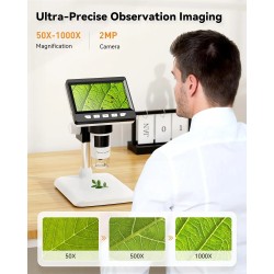 DrPhone MicroView Pro - Digitale 1000x Microscoop met 1080P HD - 4.3 Inch LCD - 12 Talen - Computer Ondersteuning
