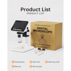 DrPhone MicroView Pro - Digitale 1000x Microscoop met 1080P HD - 4.3 Inch LCD - 12 Talen - Computer Ondersteuning