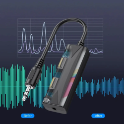 DrPhone SilentLink – Ground Loop Noise Isolator - Plug & Play - 3.5mm ruisonderdrukker - Zwart