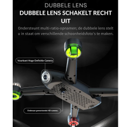 LUXWALLET SG-ProX V2 - Camera Drone Beginner / Kids – 480P Dual-Camera - Opstijgen en Landen Met Eén Knop