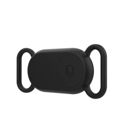 DrPhone Bescherm hoes – Geschikt Voor Galaxy Smart Tag 2 – Siliconen Hoes – Halsband Houder Speciaal voor honden/ katten – Zwart