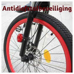DrPhone Fiets Achterlicht Houder – Geschikt voor AirTag–  Rood Reflecterende Achterlamp voor Veiligheid & Tracking