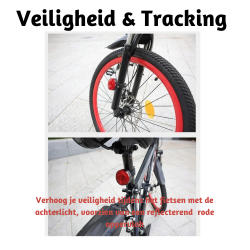 DrPhone Fiets Achterlicht Houder – Geschikt voor AirTag–  Rood Reflecterende Achterlamp voor Veiligheid & Tracking