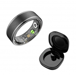 DrPhone RingSense V3 – Smart Ring - Europese ringmaat 59 - 5ATM Waterdicht – Slaapmonitor – Hartslagmeter - SpO2 + Case - Zwart