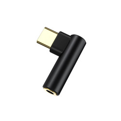 DrPhone SoundL Pro - Type-C naar 3.5mm Adapter – 90 Graden Hoofdtelefoon HiFi DAC Converter USB-C Audio Jack voor o.a. Samsung