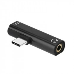 DrPhone SoundLink – USB-C naar 3.5mm Jack Adapter | Geschikt voor Audio & Bellen | Let op: Geen DAC - Zwart