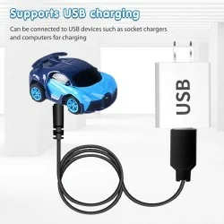 DrPhone MiniCars2 – 2.4 GHz Bestuurbare Mini Auto Voor Kinderen – Horloge Station – Donker Grijs