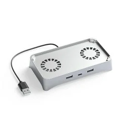 DrPhone DPR Mini SE USB Hub met 2x Ventilator – 3-in-1 USB Expander voor Deeper Connect – Hoge Snelheid & Koeling
