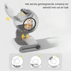 DrPhone PurraClean - Elektrische Zelfreinigende Kattenbak met App - Geurfilter en Veiligheidssensoren – Automatische Kattenbak
