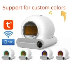 DrPhone PurraClean - Elektrische Zelfreinigende Kattenbak met App - Geurfilter en Veiligheidssensoren – Automatische Kattenbak