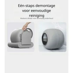 DrPhone PurraClean - Elektrische Zelfreinigende Kattenbak met App - Geurfilter en Veiligheidssensoren – Automatische Kattenbak