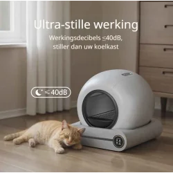 DrPhone PurraClean - Elektrische Zelfreinigende Kattenbak met App - Geurfilter en Veiligheidssensoren – Automatische Kattenbak